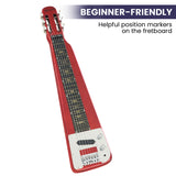 Karrera Metallic Red 6-String Electric Lap Steel Guitar