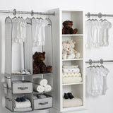 Delta Children 24-Piece Baby Room Organization Set - Cool Grey