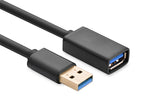 UGREEN 1m USB 3.0 Male to Female Extension Cable - Black (10368)