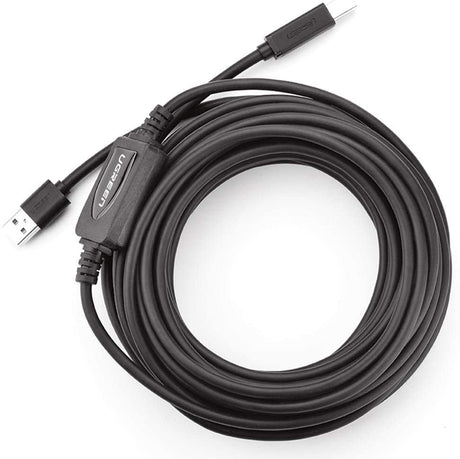 UGREEN 10m USB 2.0 A to B Male Active Printer Cable (Black) 10374