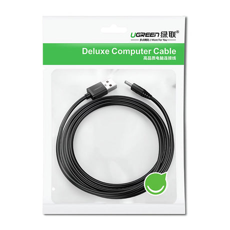 UGREEN 1m USB 2.0 to DC 3.5mm Male/Female Power Cable (Black) 10376