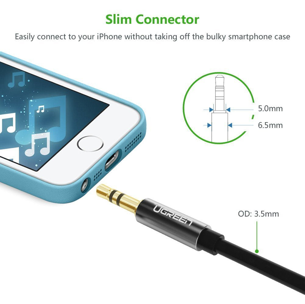 UGREEN 1M Premium 3.5mm Male to Male Stereo Audio Cable (Model 10733)