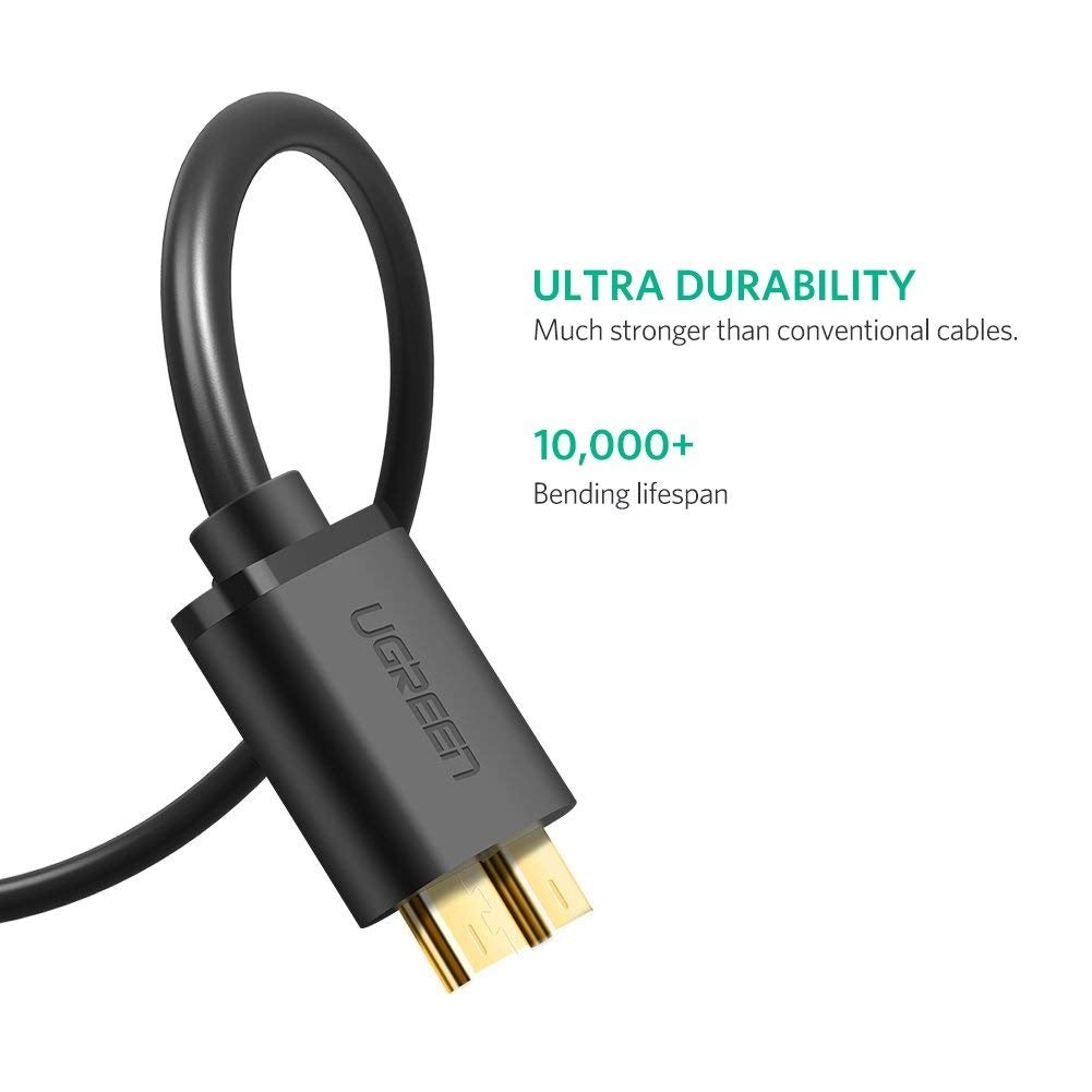 UGREEN 0.5M USB 3.0 A to Micro-B Cable - Fast Data Transfer and Charging - Black