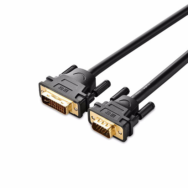 UGREEN 5ft DVI-I 24+5 Male to VGA Male Cable - Black 1.5M (11617)