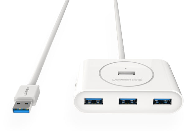 UGREEN Super Speed USB 3.0 4-Port Hub with 1M Cable - White (20283)