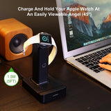 UGREEN MFi Certified Apple Watch Magnetic Charging Dock with Dual USB Ports - Black