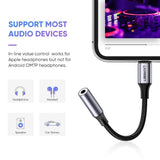 UGREEN Lightning to 3.5mm Headphone Adapter with Enhanced Sound Quality