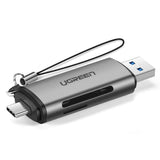 UGREEN 2-in-1 USB 3.0 & USB-C SD/TF Card Reader 50706