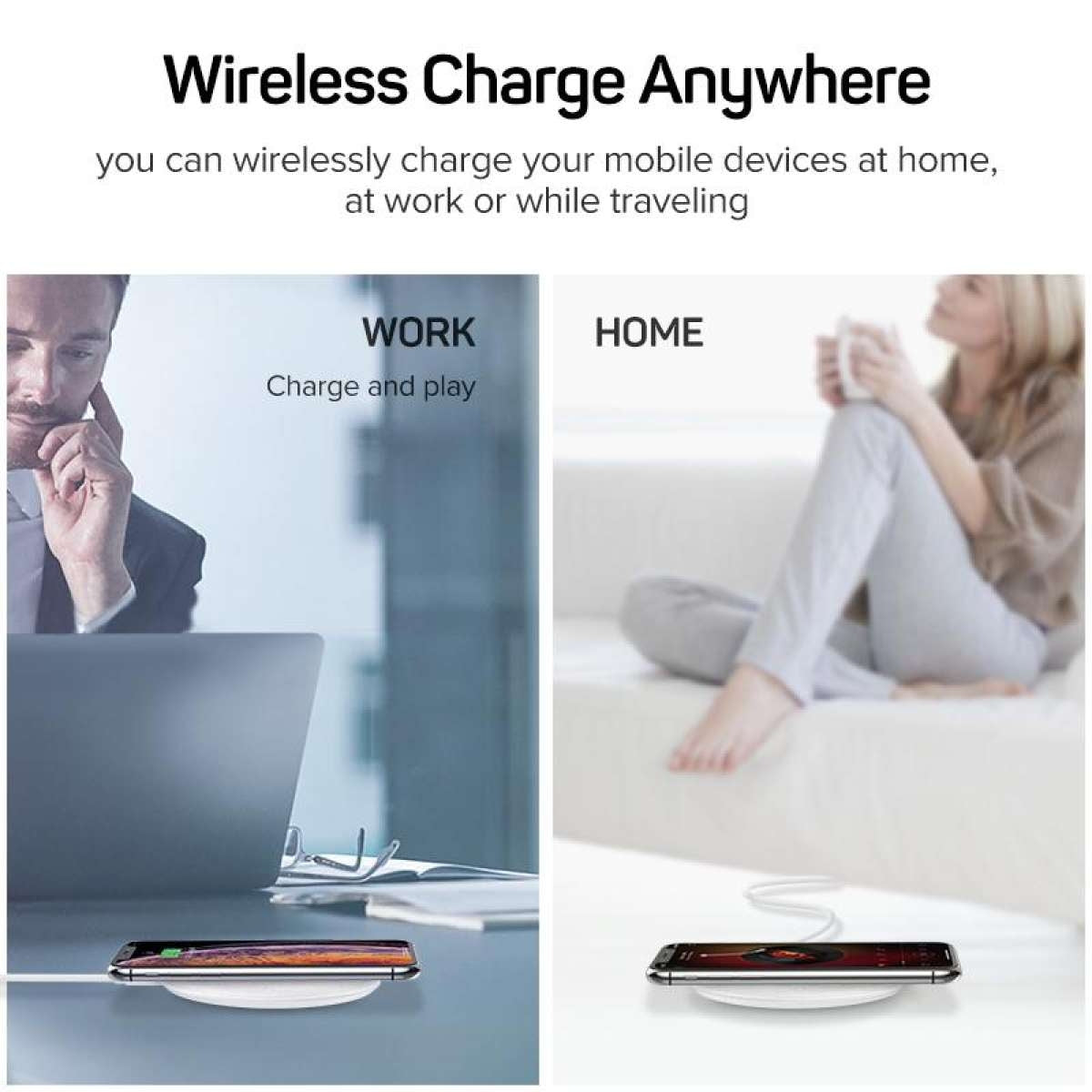 UGREEN Qi Wireless Fast Charger - White 60112