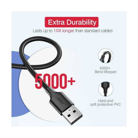 UGREEN 2m Black USB 2.0 A to Micro USB Cable with Nickel Plating