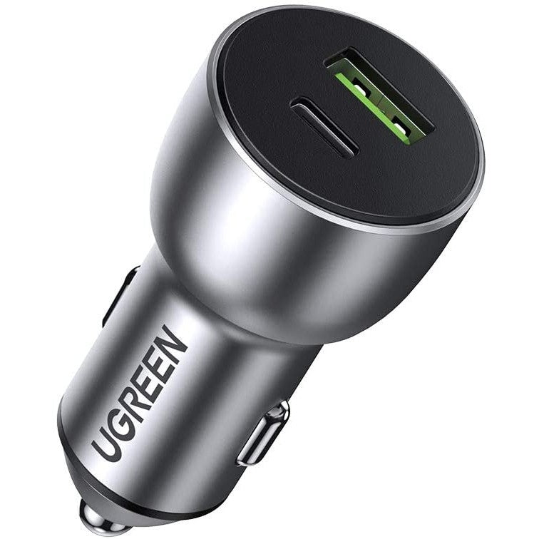 UGREEN 36W Dual USB PD QC 3.0 Rapid Car Charger