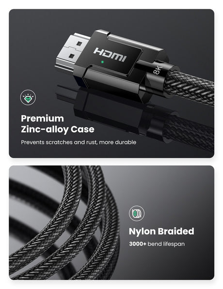 UGREEN 70321 8K HDMI 2.1 Male to Male Cable - 2 Meters of Ultra High Definition Connectivity