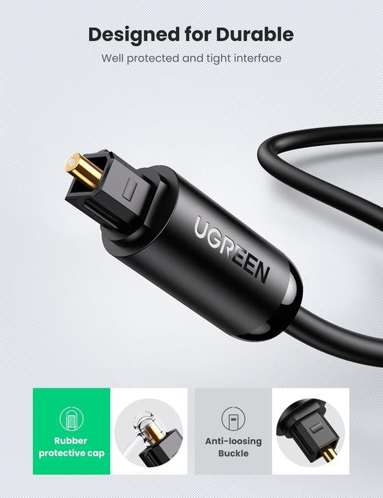 UGREEN 1M Premium High-Fidelity Toslink Optical Audio Cable