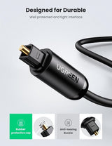 UGREEN 2M Toslink Digital Optical Audio Cable for Home Theater - Front View