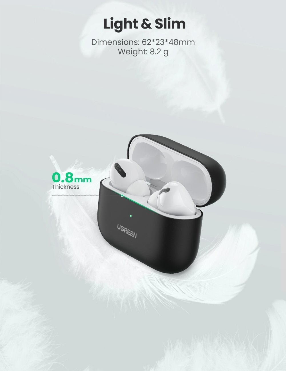 UGREEN Soft Touch Silicone Protective Case for AirPods Pro (80513)