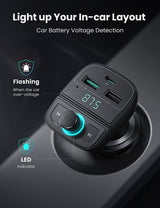 UGREEN Bluetooth 5.0 Hands-Free FM Transmitter for Cars