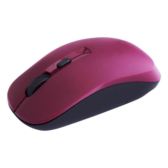 CLiPtec SMOOTH MAX 1600DPI 2.4GHz Wireless Optical Mouse - Burgundy