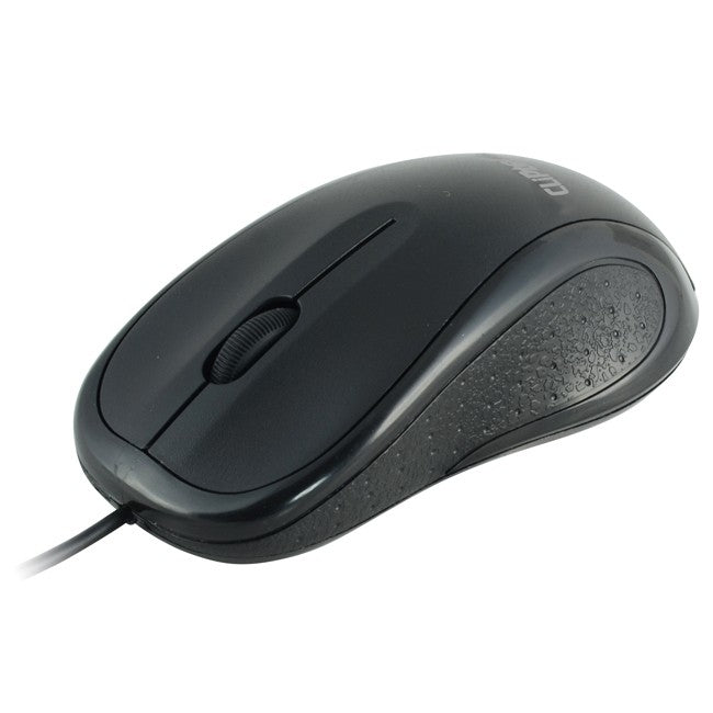 CLiPtec SCROLL MAX 1000DPI USB Optical Mouse - Ergonomic Black Design