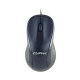 CLiPtec SCROLL MAX 1000DPI USB Optical Mouse - Ergonomic Black Design