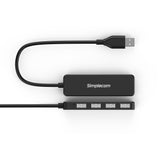 Simplecom CH241 Ultra Compact 4-Port USB 2.0 Hub for High-Speed Connectivity