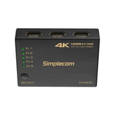 Simplecom CM305 5-Port Ultra HD HDMI Switcher with Remote Control and Auto Switching - 4K@60Hz