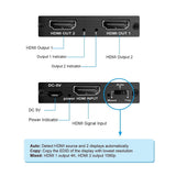 Simplecom CM412 4K HDMI 2.0 1x2 Splitter - Dual Output HDR10 Duplicator for Gaming and Streaming