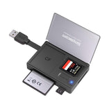 Simplecom CR309 3-Slot High-Speed USB 3.0 Card Reader with Built-in Memory Card Case