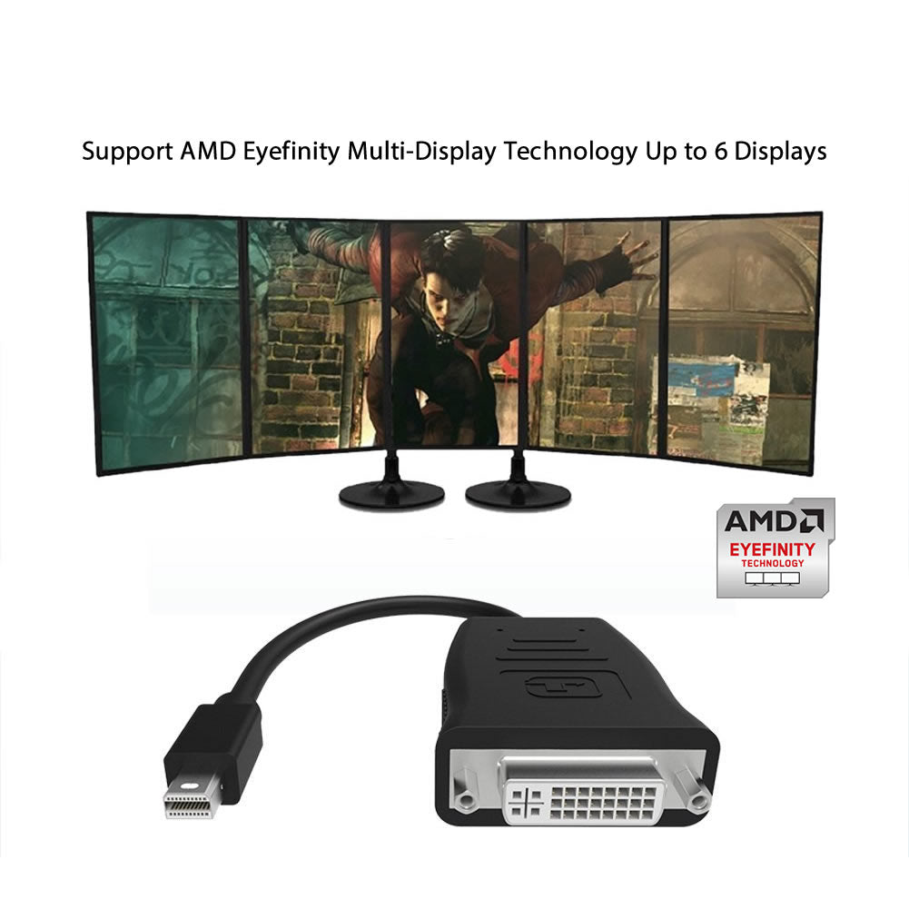 Active Mini DisplayPort to DVI Adapter 4K UHD - Thunderbolt & Eyefinity Ready