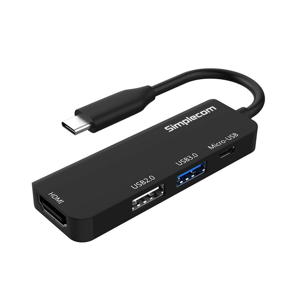 Simplecom DA305 4-in-1 USB-C to HDMI Hub with USB 3.0, USB 2.0 & Micro USB Charging Port