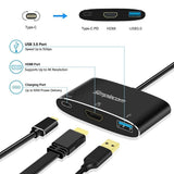 Simplecom DA310 USB-C to HDMI Adapter with USB 3.0 and Power Delivery Charging for 4K Streaming and Nintendo Switch Connectivity