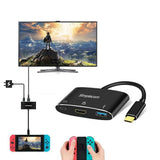 Simplecom DA310 USB-C to HDMI Adapter with USB 3.0 and Power Delivery Charging for 4K Streaming and Nintendo Switch Connectivity