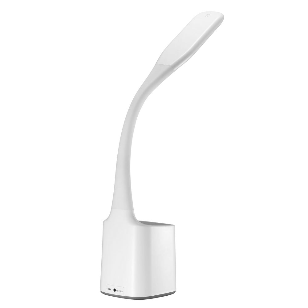 Elegant LED Desk Lamp with Flexible Neck, Pen Holder & Digital Display