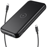 Choetech B650-CC Ultra Slim 10000mAh Wireless Charging Power Bank (Black)