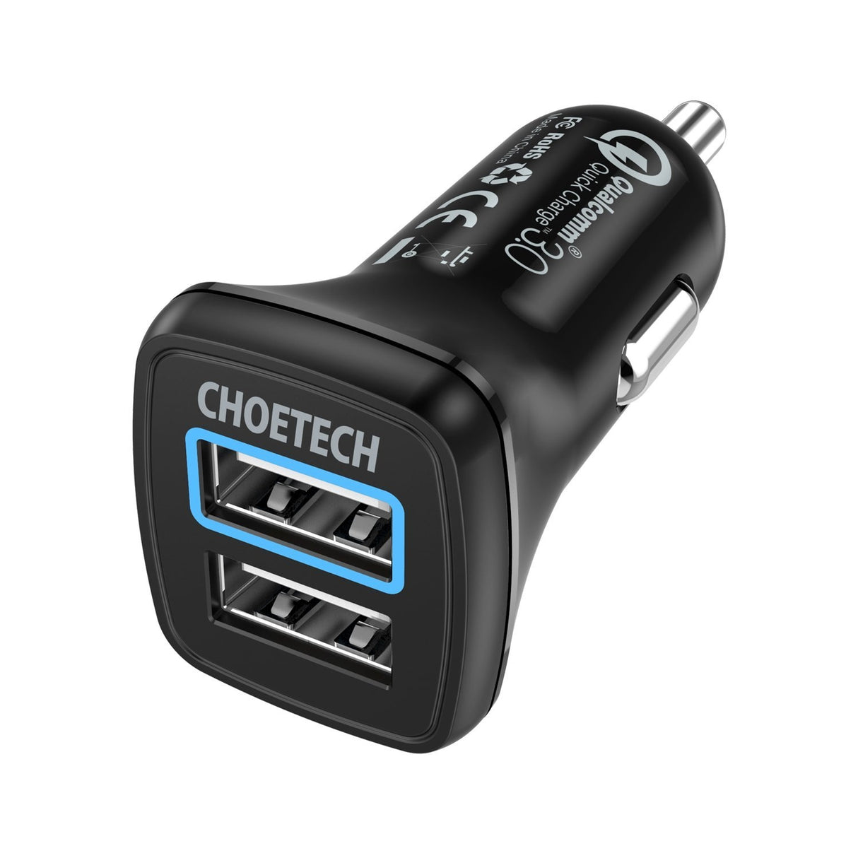 CHOETECH 30W Dual USB Quick Charge 3.0 Car Charger