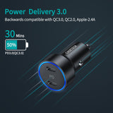 CHOETECH 40W Dual USB-C Fast Charging Car Charger Adapter