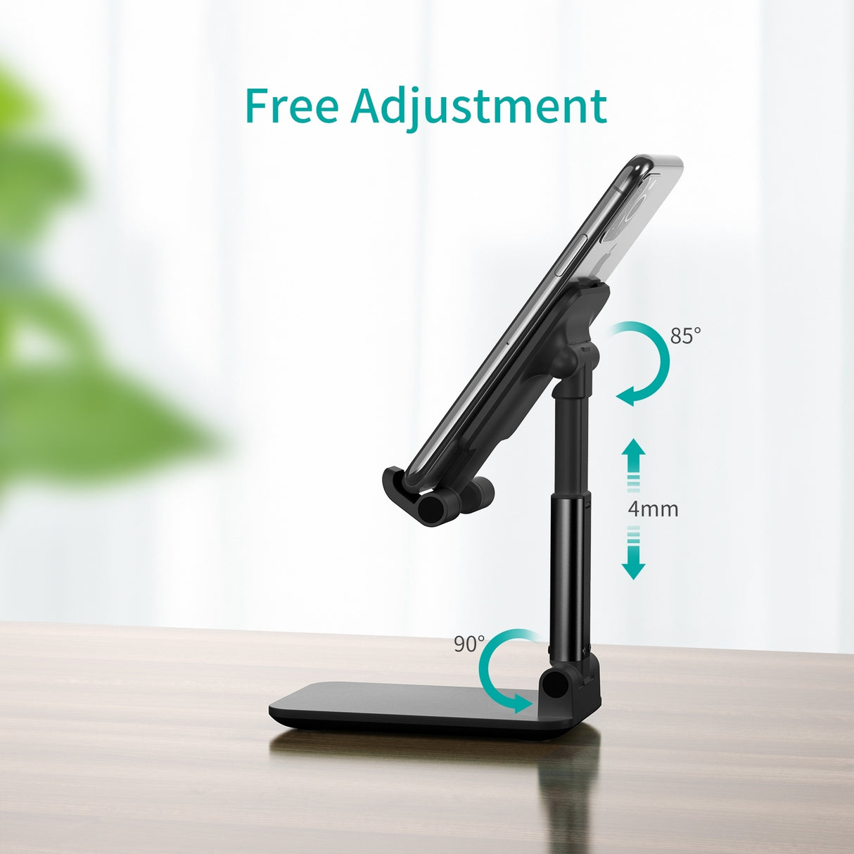 CHOETECH H88 Versatile Adjustable Phone and Tablet Holder - Black