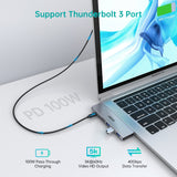 CHOETECH 7-in-1 USB Hub Adapter for MacBook Pro and Air