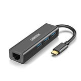 CHOETECH USB-C to Gigabit Ethernet Multiport Hub with 3 USB 3.0 Ports