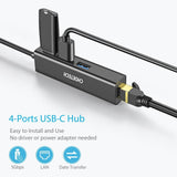 CHOETECH USB-C to Gigabit Ethernet Multiport Hub with 3 USB 3.0 Ports