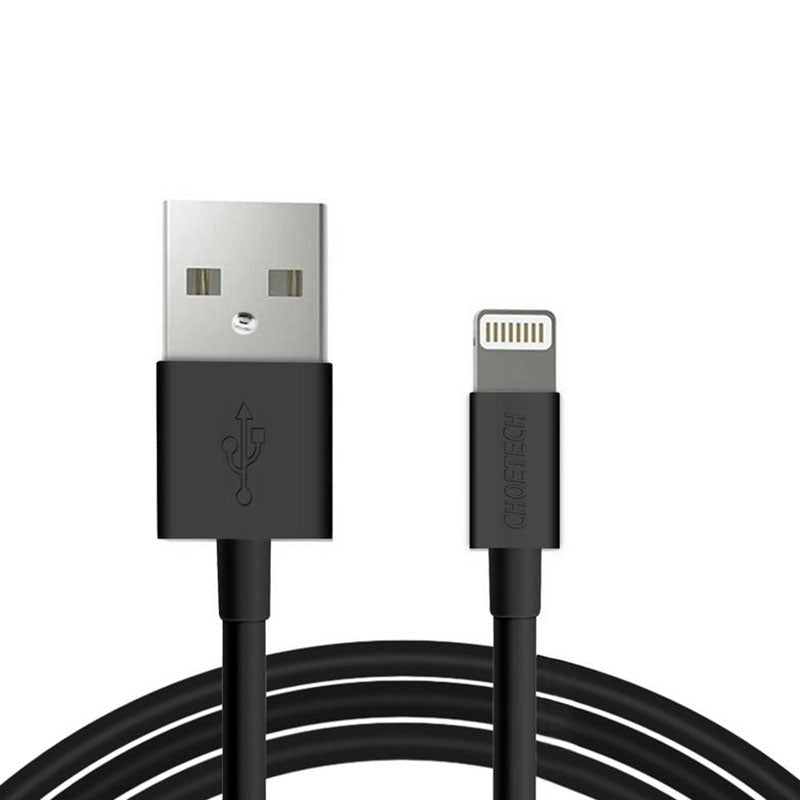 Choetech MFI Certified 1.2M Lightning Cable for iPhone - Black