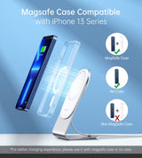 CHOETECH Magnetic Fast Wireless Charging Stand for iPhone 13/12 with Adjustable Viewing Angle