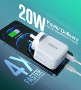 CHOETECH 20W PD & 18W QC3.0 Dual Fast Charger