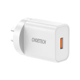 CHOETECH Q5003 18W Fast Charge USB-C Quick Charger (White)