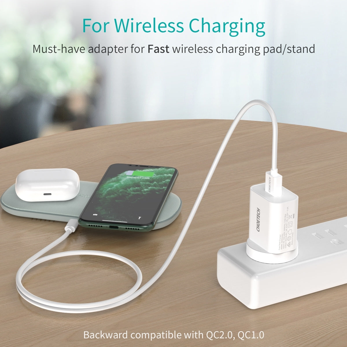 CHOETECH Q5003 18W Fast Charge USB-C Quick Charger (White)