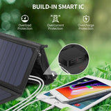 CHOETECH SC001 19W Dual USB Solar Charger - Lightweight SunPower Panel for Camping and Outdoor Adventures