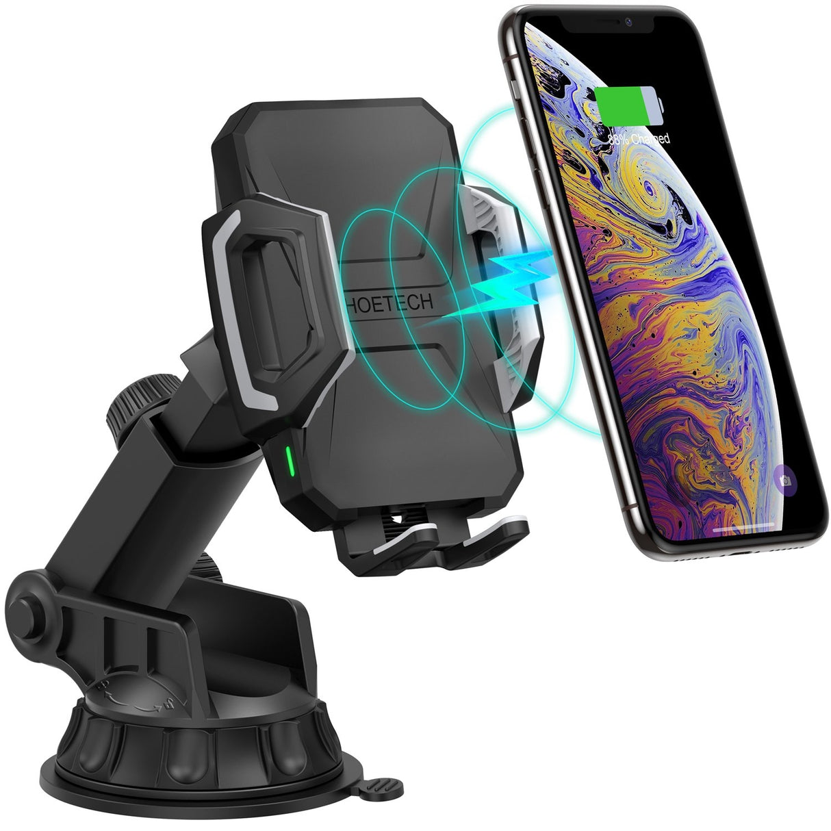 Choetech T521-S Quick Charge Qi Wireless Car Mount Charger