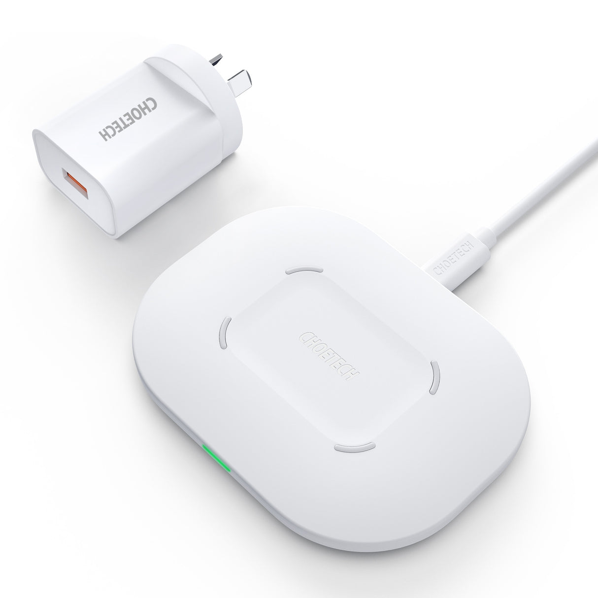 CHOETECH T550-F Wireless Fast Charging Pad for AirPods and Smartphones