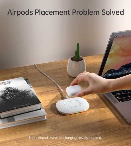 CHOETECH T550-F Wireless Fast Charging Pad for AirPods and Smartphones