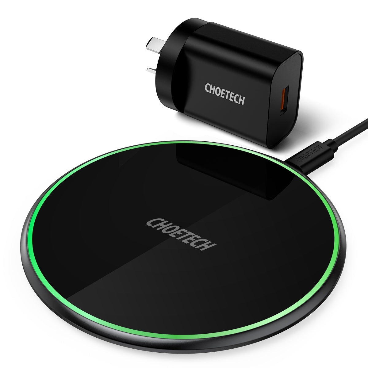 CHOETECH T559-F Fast Wireless Charging Pad with QC 3.0 AC Adapter