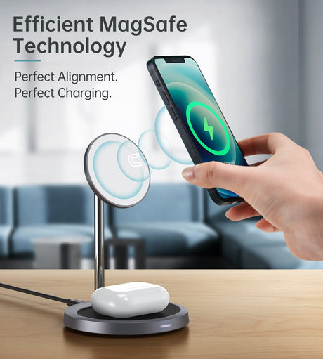 Choetech T575-F Magnetic Wireless Charging Stand for iPhone with MagSafe Compatibility